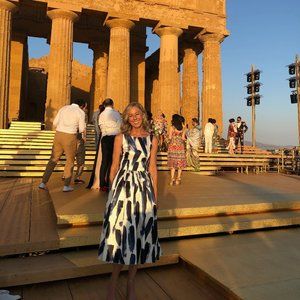 Dolce & Gabbana Silk Brush Stroke Dress Size 36 IT